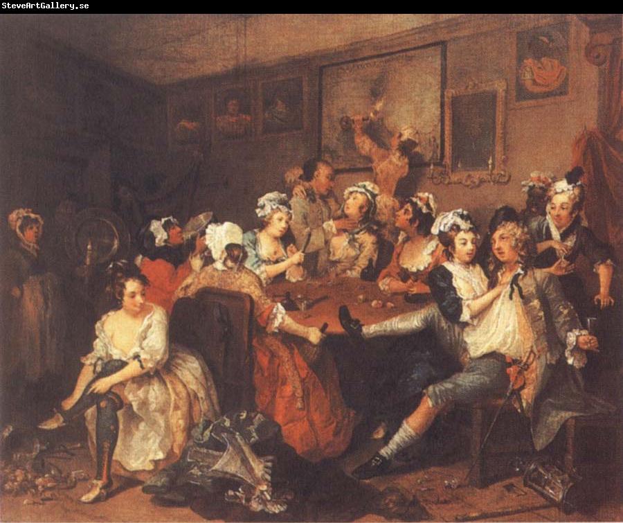 William Hogarth A Rake-s Progress,Tavern Scene